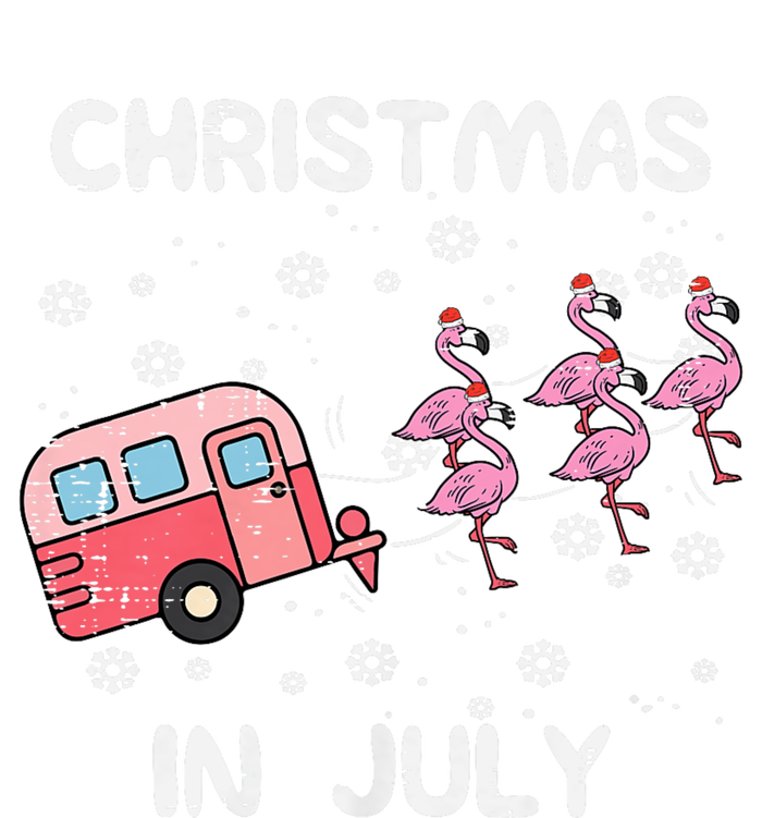 Christmas In July Flamingo Trailer Summer Xmas Camp Camper Women's T-Shirt