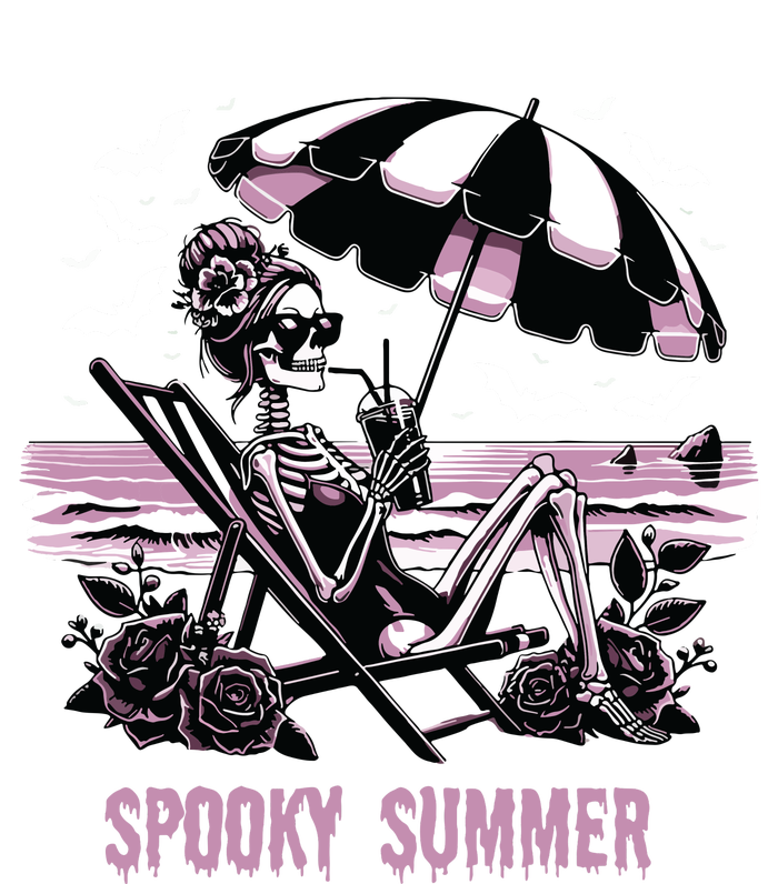 Spooky Summer Skeleton Halloween Summer Vibes Spooky Season T-Shirt