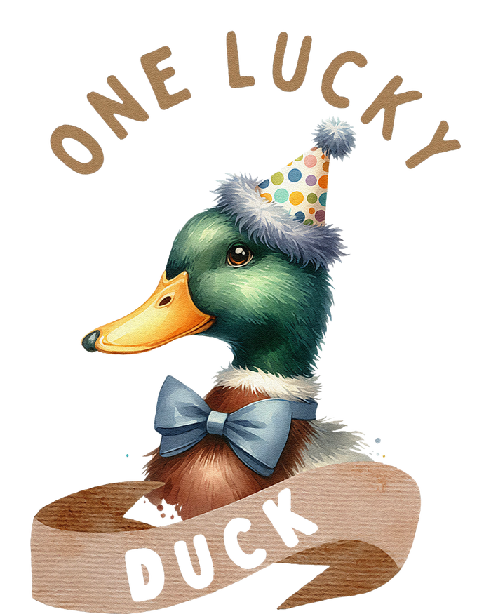 One Lucky Duck 1st Birthday 1 Years Old Poultry Mallard Duck T-Shirt