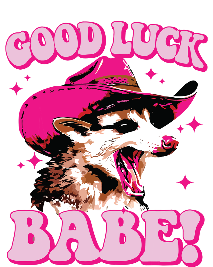 Good Luck Babe Pink Pony Club Cowgirls Western Opossum Toddler Zip Fleece Hoodie