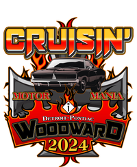 Motor Mania Cruisin Woodward 2024 Detroit To Pontiac Muscle Car Full-Length Apron With Pockets