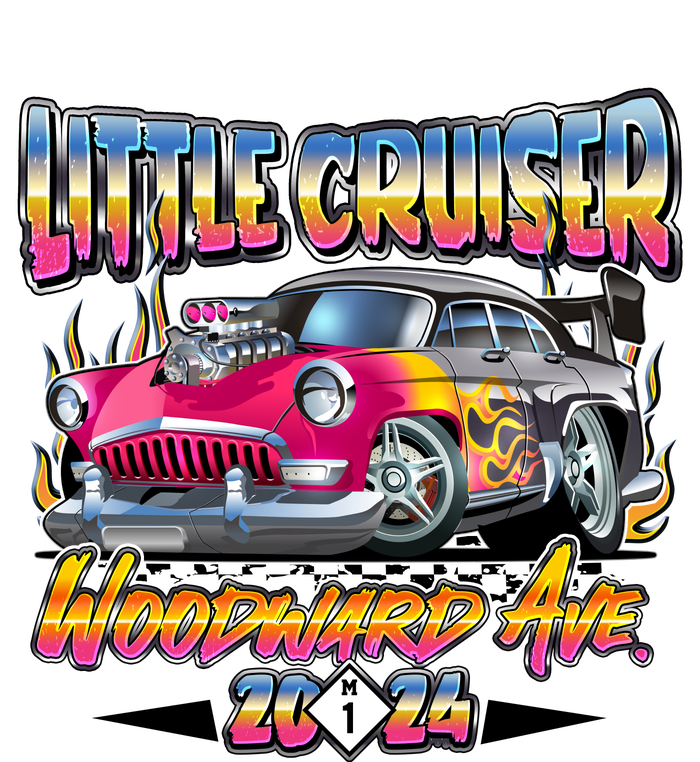 Little Cruiser 2024 Kid Design Muscle Car Pink Version Magnet