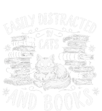 Easily Distracted By Cats And Books Cat Design Pajama Set