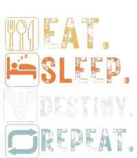 Vintage Eat Sleep Destiny Repeat Funny Eat Sleep Destiny Dry Zone Grid Polo