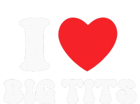 I Love Big Tits Funny Titties Boobs Lesbian Bachelor Party Striped Beanie with Solid Band