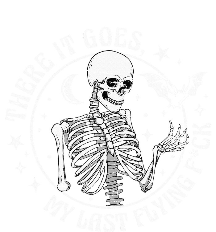 There It Goes My Last Flying F Halloween Skeleton Funny Tall Hoodie