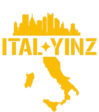 Ital Yinz Italian Pittsburgher Women's Tri-Blend 3/4-Sleeve Raglan Shirt