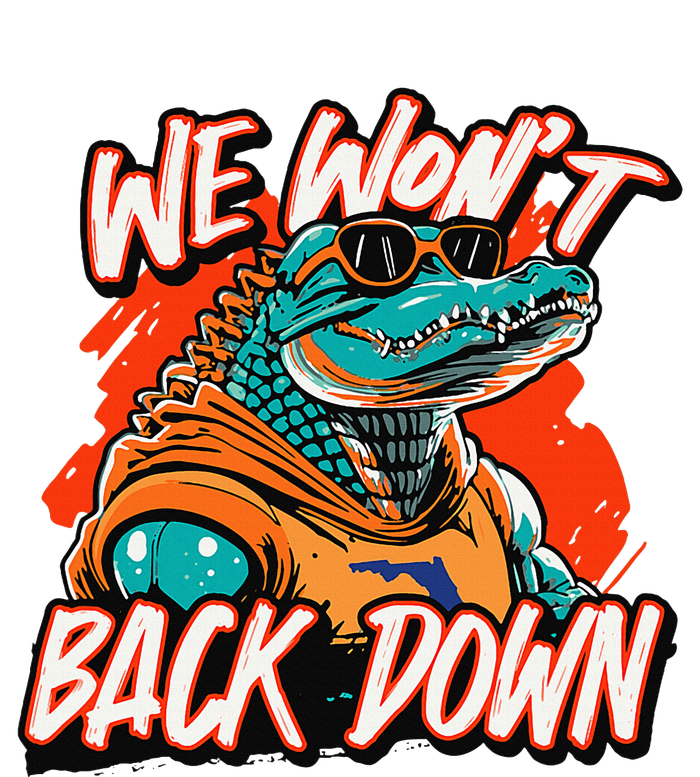 Retro We WonT Back Down Blue And Orange Gator T-Shirt