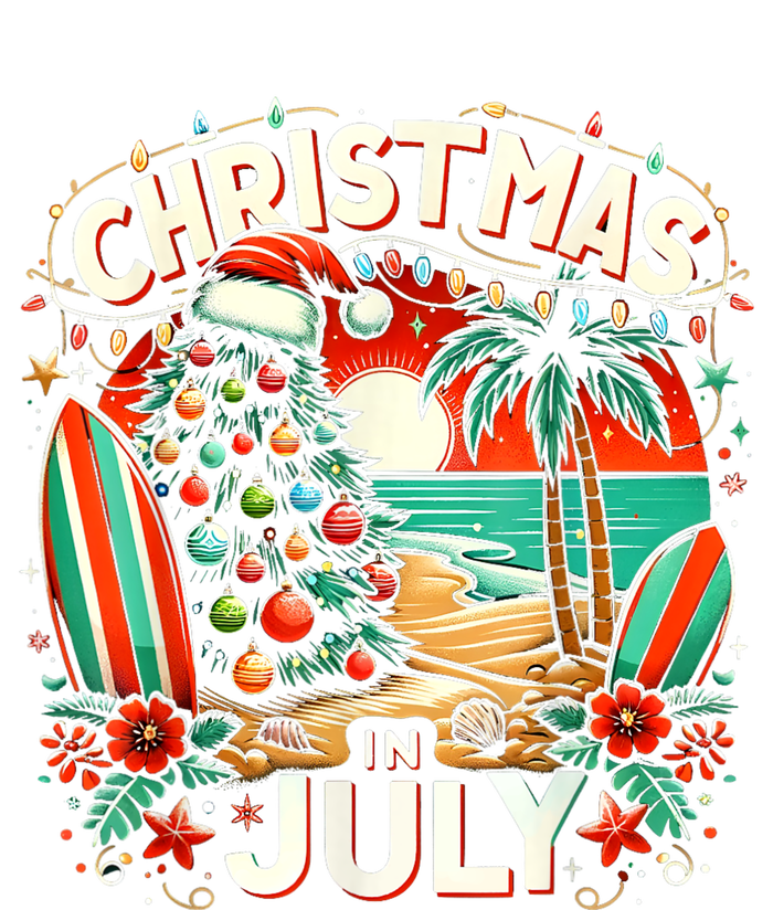 Christmas In July Summer Beach Vacation Xmas Ladies Long Sleeve Shirt