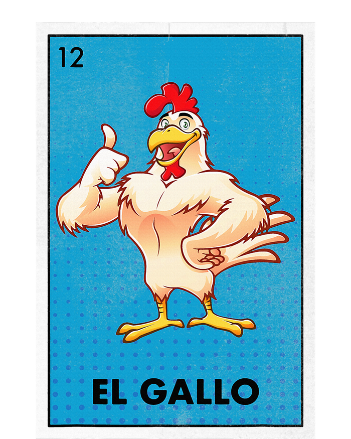 El Gallo Lottery Tradicional Vintage Rooster Tall Long Sleeve T-Shirt