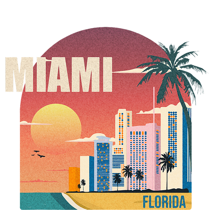 Miami Florida Retro Baby Bodysuit