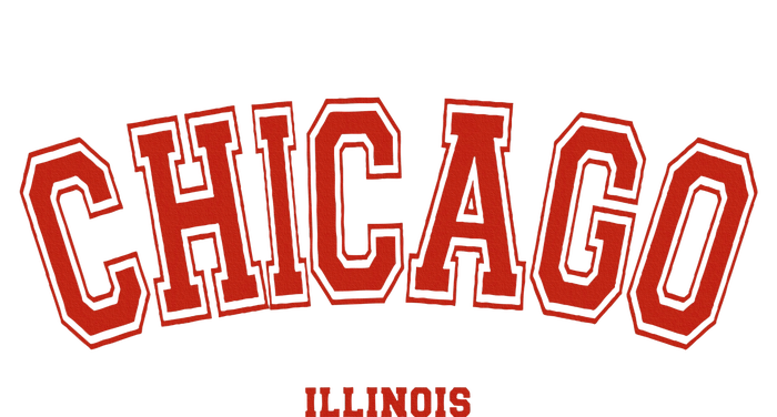 Chicago Illinois Il Red Letter Graphic On Chicago T-Shirt