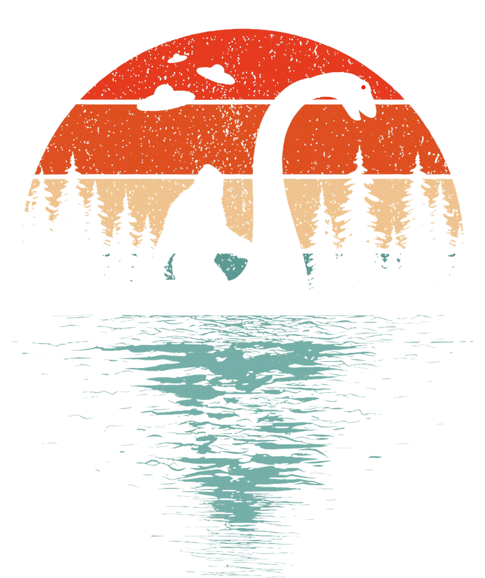 Bigfoot Riding Loch Ness Monster 80s Funny Sasquatch Nessie T-Shirt