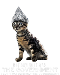 Funny Conspiracy Cat Tin Foil Hat Government Dry Zone Grid Polo