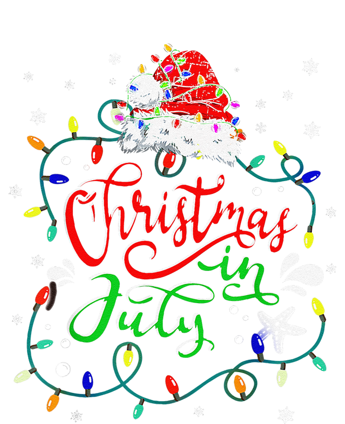 Christmas In July Lights Funny Summer Xmas T-Shirt