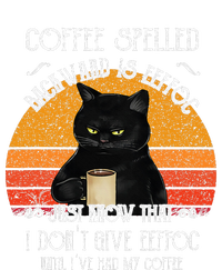 Funny Black Cat Coffee Spelled Backwards Is Eeffoc T-Shirt