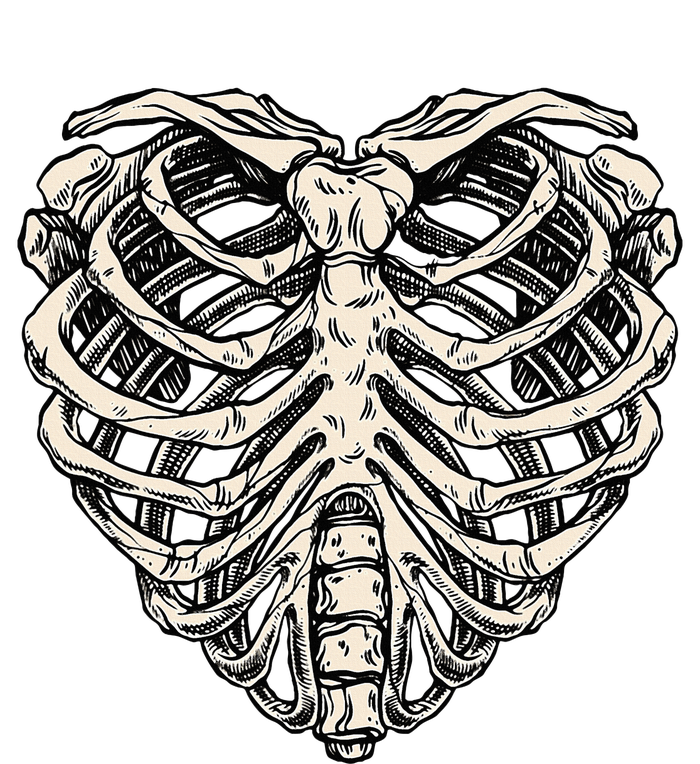 Skeleton Heart Shaped Rib Cage Xray Halloween Toddler T-Shirt