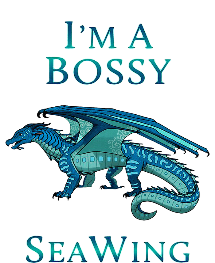 Im A Bossy Seawing Dragon Lovers Ocean Dragon Insulated Varsity Jacket