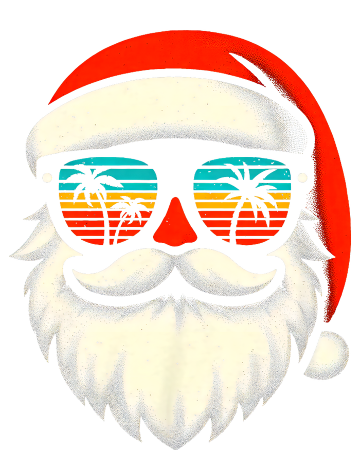 Christmas In July Santa Hat Sunglasses Beach Summer Vacation T-Shirt