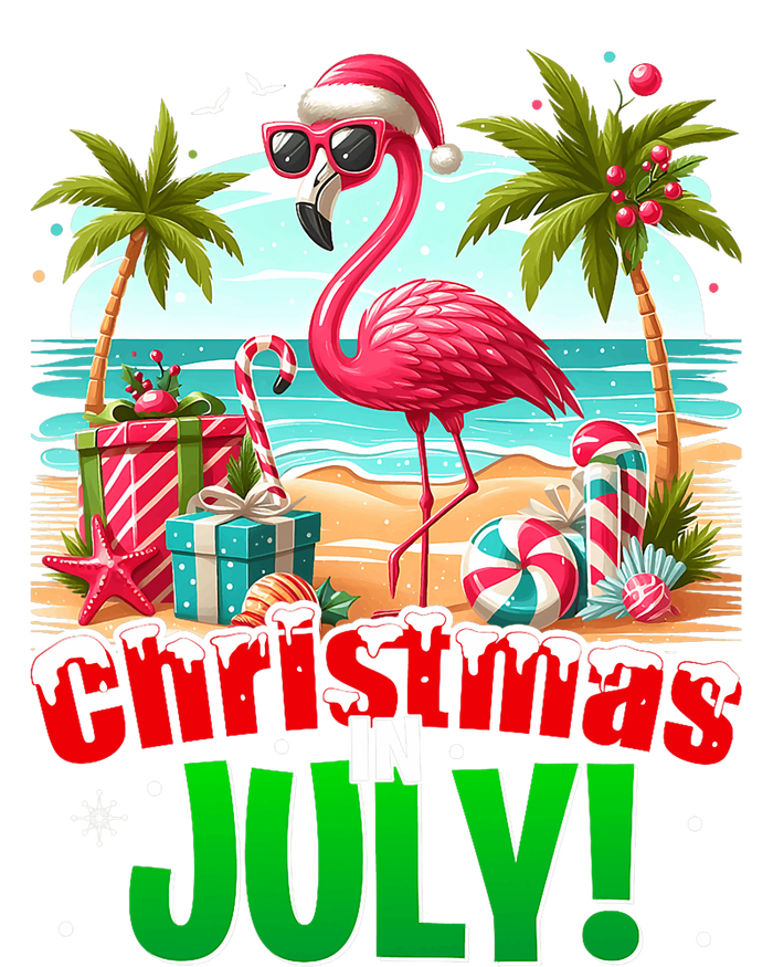 Christmas In July Flamingo Beach Summer Hawaii T-Shirt