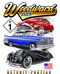 Woodward 2024 Classic Cruise Detroit To Pontiac Trio Of Cars Sweatshirt Cinch Pack Bag