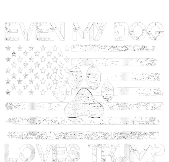 Even My Dog Loves Trump Usa Flag Election Trump Support Long Sleeve Pajama Set