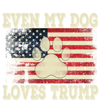 Even My Dog Loves Trump Usa Flag Election Trump Support Long Sleeve Pajama Set