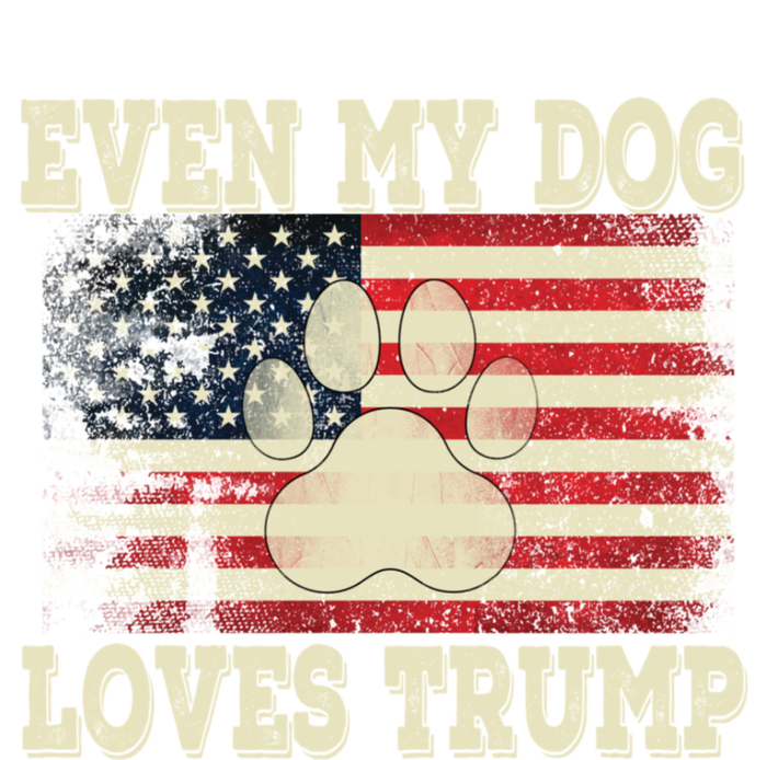 Even My Dog Loves Trump Usa Flag Election Trump Support Long Sleeve Pajama Set