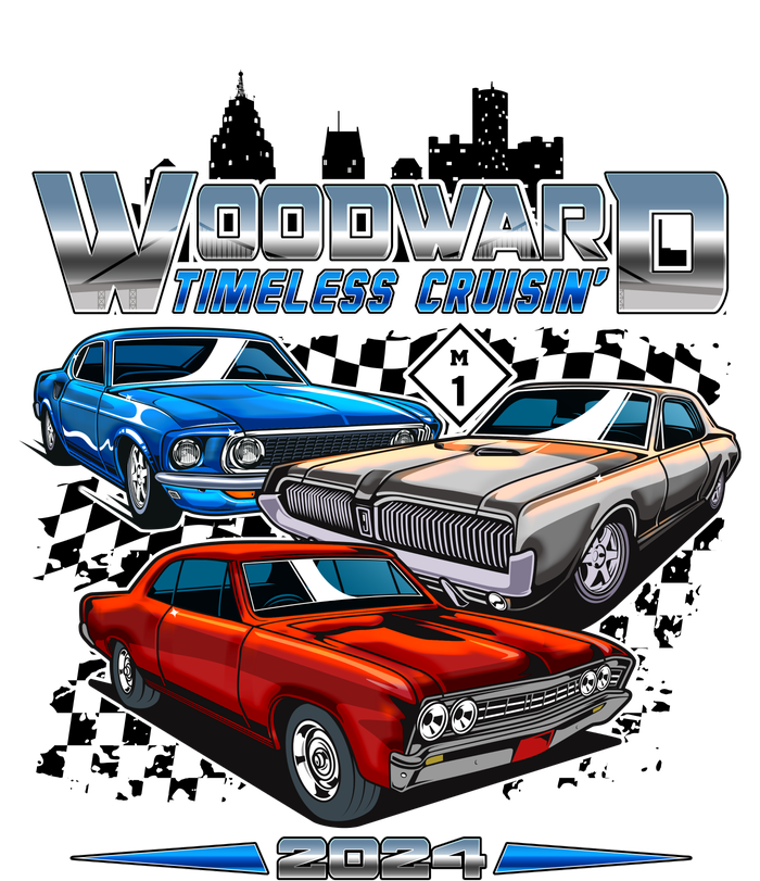 Woodward Timeless Cruisin 2024 Muscle Cars Kids T-Shirt