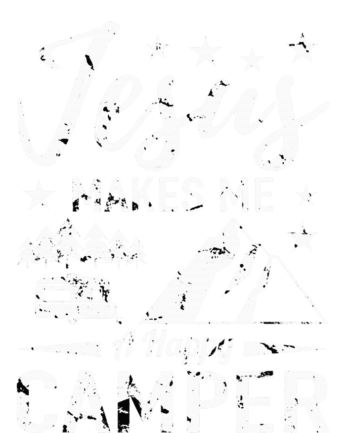 Jesus Makes Me A Happy Camper Camping Rv Christian Religious Premium T-Shirt