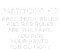 Bartending 101 Preschool Bar Rules White Bartender Ladies Essential Tank