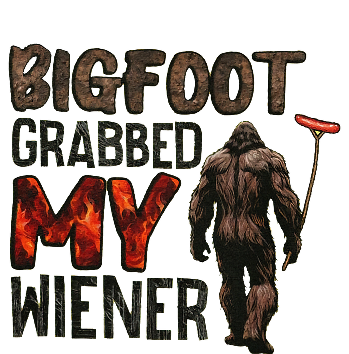 Funny Retro Bigfoot Bigfoot Grabbed My Wiener Long Sleeve Pajama Set