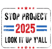 Stop Project 2025 Pro Democracy Anti Trump Election 2024 Women's Knotted Racerback Tank