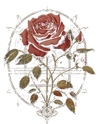 Red Goth Rose Flowers Witchcraft Gothic Aesthetic T-Shirt