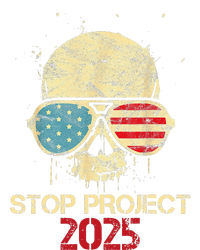 Stop Project 2025 Skull American Us Flag Kids Long Sleeve Shirt