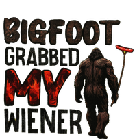 Funny Retro Big Foot Bigfoot Grabbed My Wiener Tall Long Sleeve T-Shirt