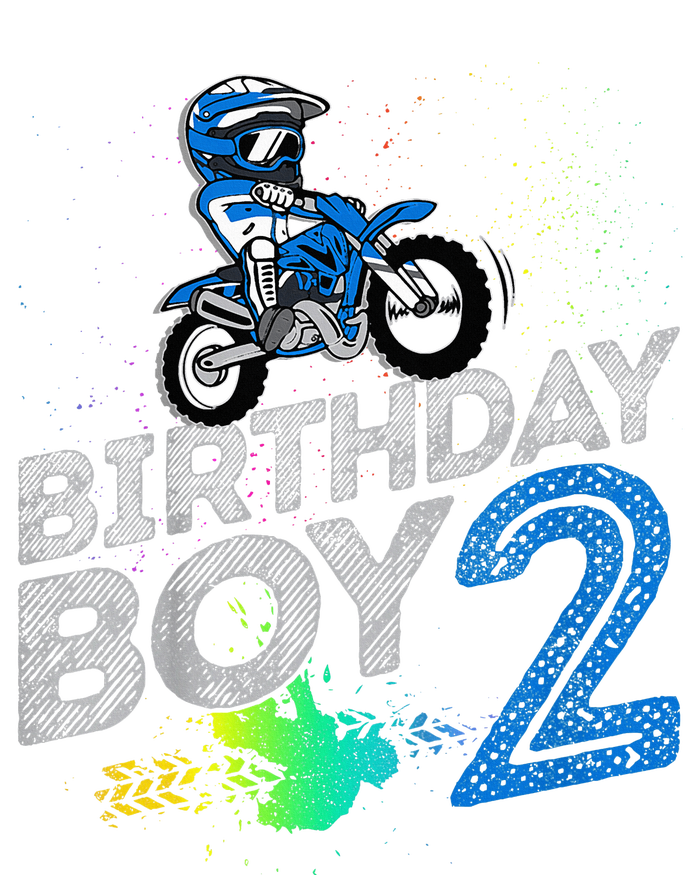 Dirt Bike Rider 2 Years Old Motocross 2nd Birthday Boy T-Shirt