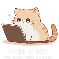 Cat DonT Worry IM From Tech Support T-Shirt