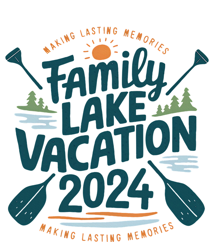 Family Lake Trip 2024 Vacation Love Friend Matching Reunions Canvas