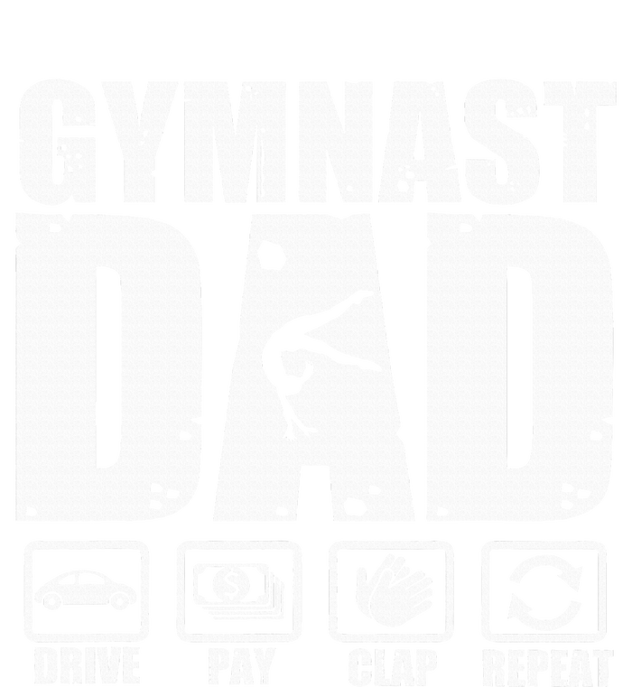 Gymnast Dad Proud Gymnastics Father Humor Striped Beanie with Solid Band