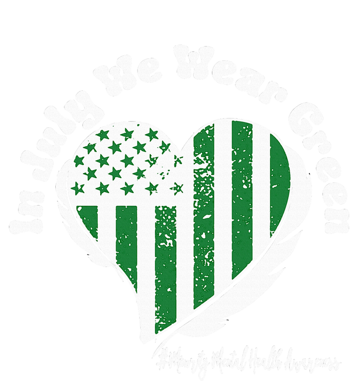 In July We Wear Green Minority Mental Health Awareness Heart Cooling Performance Crew T-Shirt