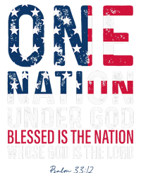 One Nation Under God Blessed Is The Nation Whose God Vintage Drawstring Bag