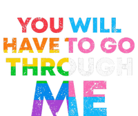 Retro You Will Have To Go Through Me Lgbtq Women’s Perfect Tri Rocker Tank