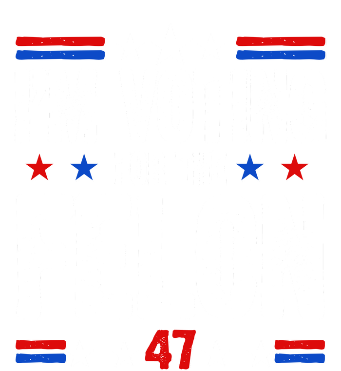 Im Voting For The Felon Trump 2024 Front Back Womens Funnel Neck Pullover Hood