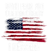 With Fear For Our Democracy I Dissent Usa Distressed Flag Premium Hoodie