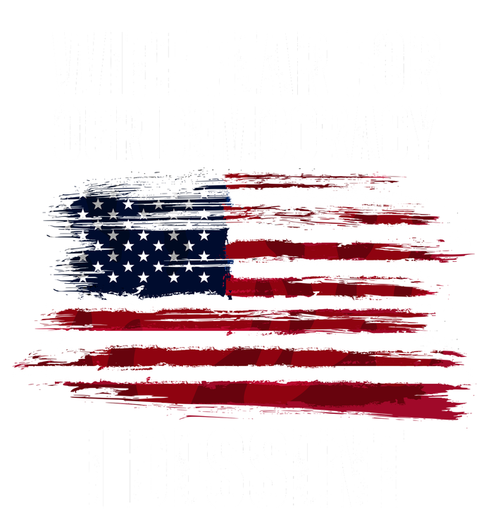 With Fear For Our Democracy I Dissent Usa Distressed Flag Premium Hoodie