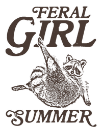 Feral Girl Summer Raccoon Vintage V-Neck T-Shirt