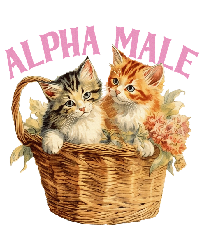 Alpha Cat Male Ironic Funny Kitten Weird Humor Kittens T-Shirt