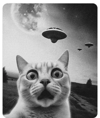 Cat Selfie Ufo Zip Tote Bag