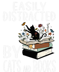 Easily Distracted By Cats And Books Funny Cat & Book Lover Kids T-Shirt